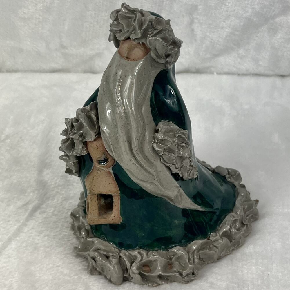 1995 Cynthia A. Signed Santa Ceramic Sculpture Limited Edition 23/200 Handmade - Picture 1 of 11